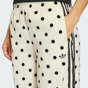 Adidas Cream and Black Polka Dot Pants
